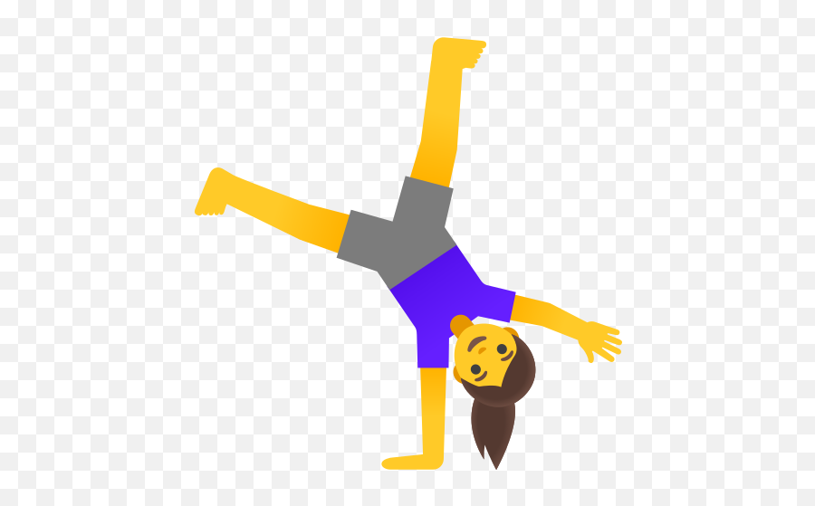 Woman Cartwheeling Emoji - Cartwheel Emoji Png,Animated Emoji Android