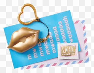 S - Swak Kissable Keychain Emoji,Lips Sealed Emoji