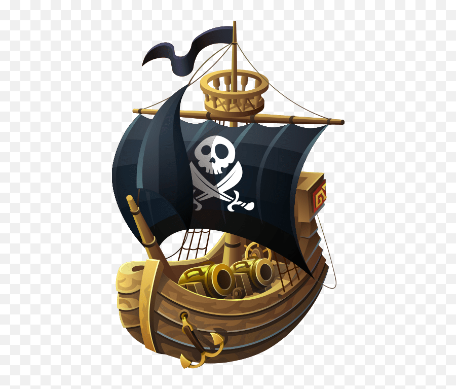 Ship Boat Sea Ocean Pirates Pirate - Galleon Emoji,Flag And Ship Emoji