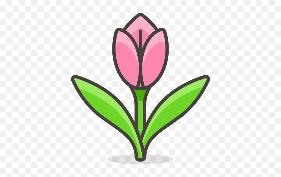 Tulip Emoji Icon Of Colored Outline Style - Tulip Icon,Tulip Emoji
