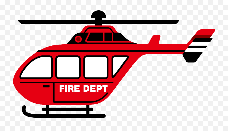 Bombeiros E Polícia - Clipart Cartoon Fire Helicopter Emoji,Helicopter Emoji