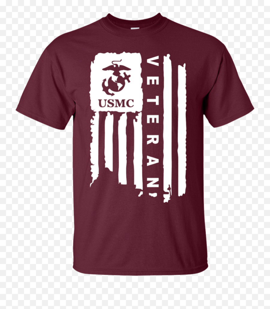 Usmc Marine Veteran Weathered Flag Tee - Marine Corps Car Decals Emoji,Usmc Flag Emoji