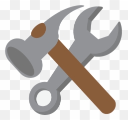 Hammer And Wrench Emoji Clipart - Claw Hammer,Wrench Emoji