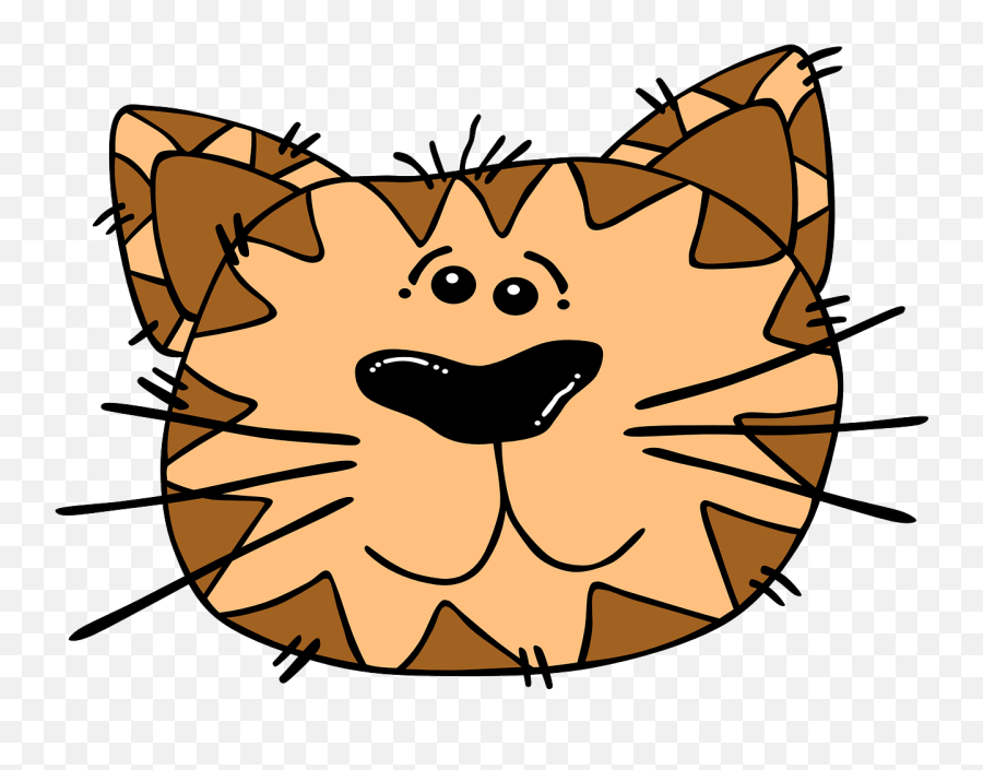 Cat Face Cartoon Striped Tiger Png Image - Sad Cat Clipart Cartoon Cat Transparent Background Emoji,Sad Cat Emoji