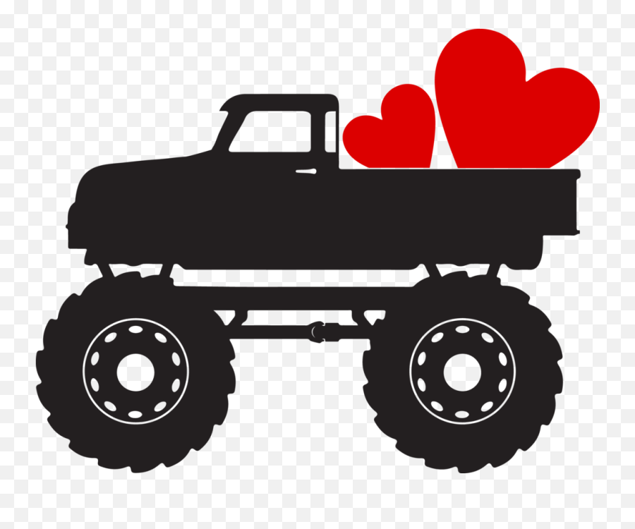 Monster Love Truck Cookie Cutter - Car Clipart Full Size Monster Truck Free Svg Emoji,Cookie Monster Emoji