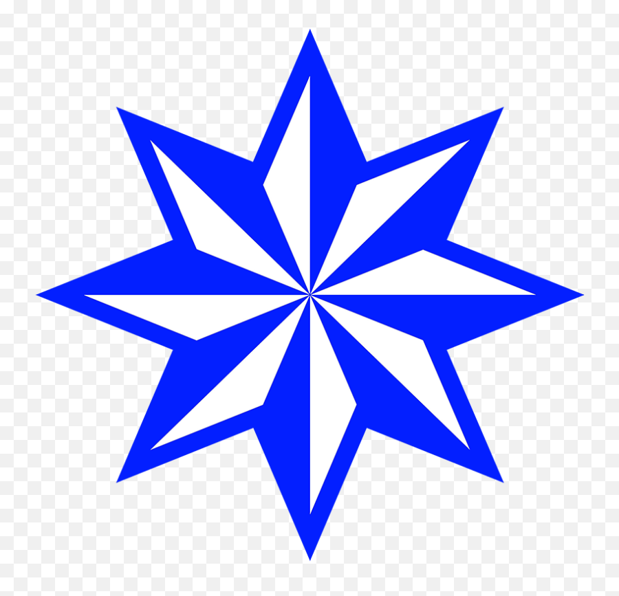 8 - Pointed Star Orange Star 8 Point Png Clipart Full Size 8 Point Nautical Star Emoji,Blue Star Emoji