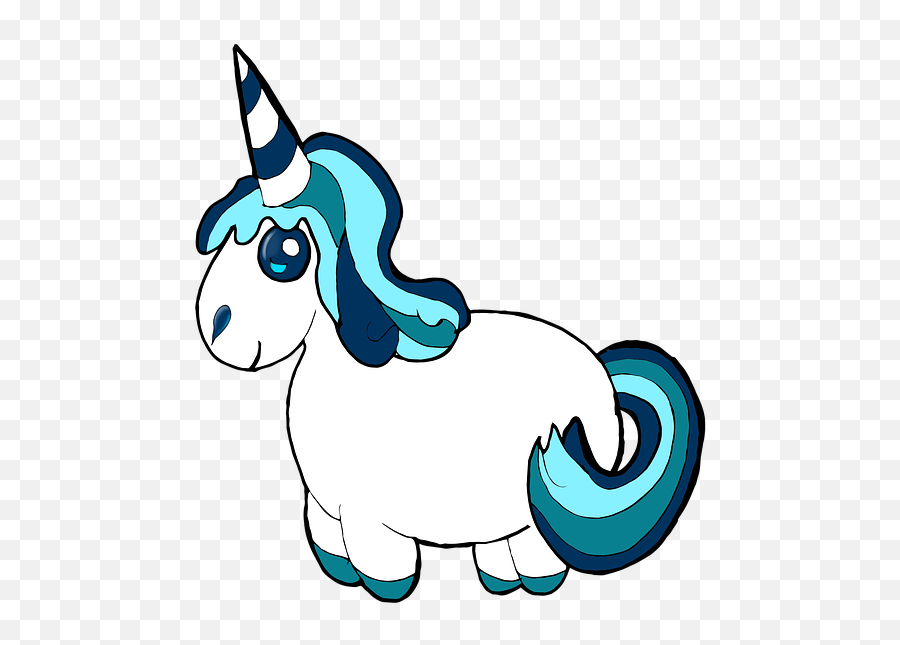 Free Illustration Unicorn Clipart Blue Pony Cute Image - Unicorn Clipart Emoji,Pony Emoji