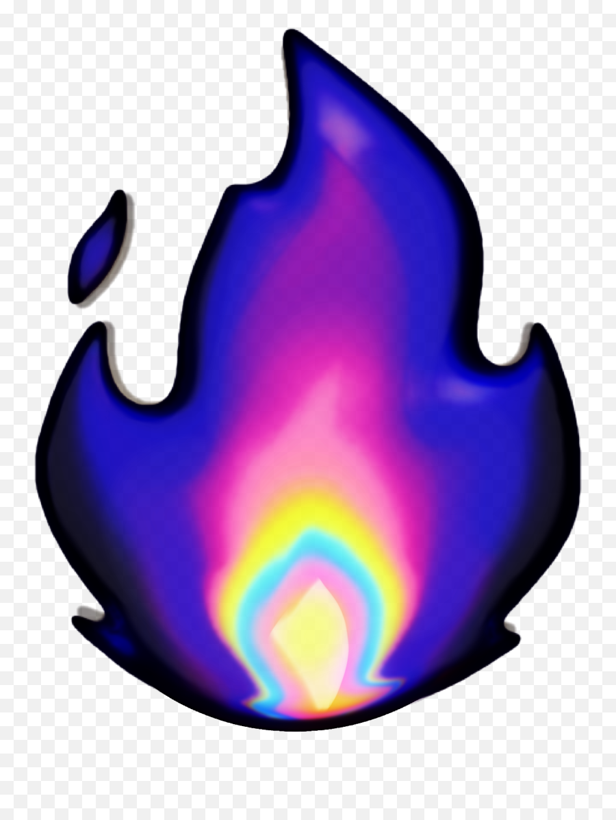 Fire Emoji Holographic - Transparent Background Ios Fire Emoji,Fireemoji