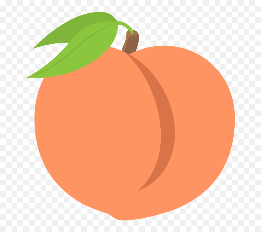 Emojione 1f351 - Transparent Peach Emoji Png,Thinking Emoji Meme
