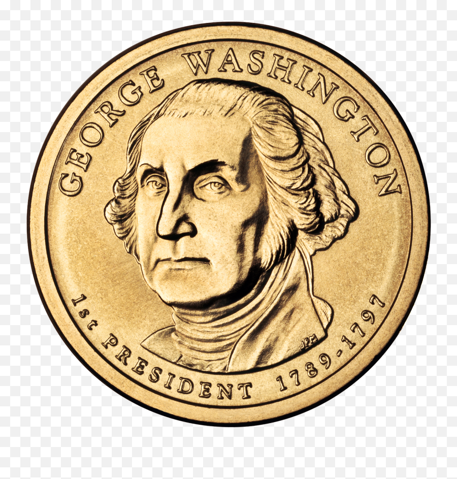 Dollar Coin George Washington Face - Dollar Coin Transparent Emoji,Dollar Bill Emoji