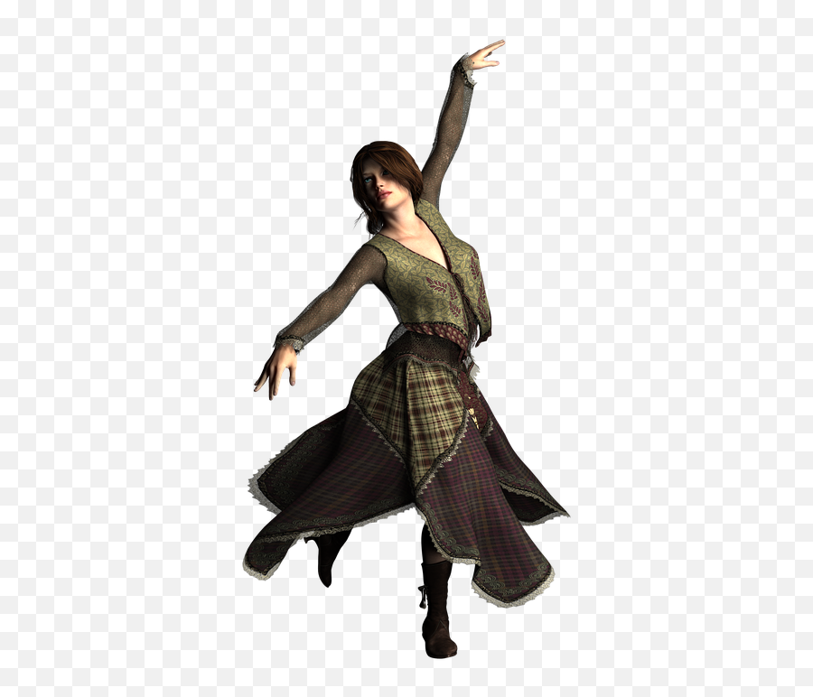 Dancer Woman Girl - Dancer 3d Model Emoji,Dancing Girl Emoji Costume