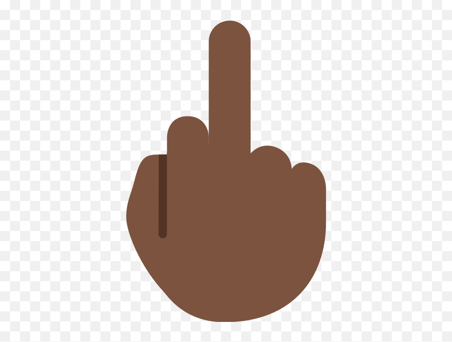 Twemoji2 1f595 - Black Middle Finger Emoji,Brown Hand Emoji