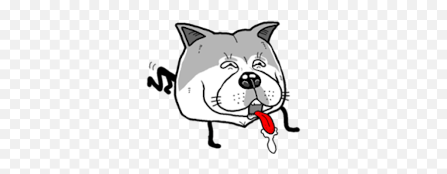 Funny Stick Dog Emoji Sticker - Clip Art,Emoji Dog