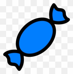 Blue Candy Clipart - Transparent Background Emoji