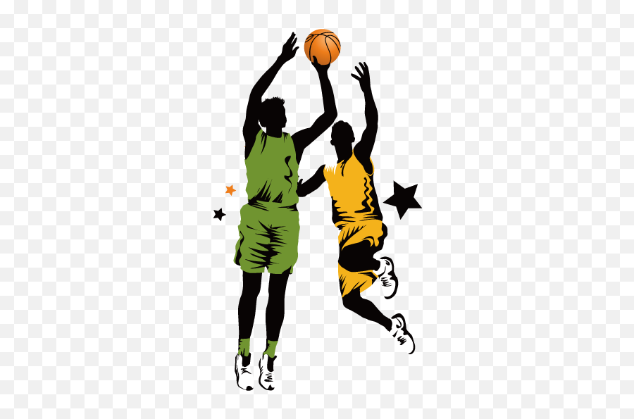 Transparent Basketball Sticket - Clipart Basketball Vector Png Emoji,Slam Dunk Emoji