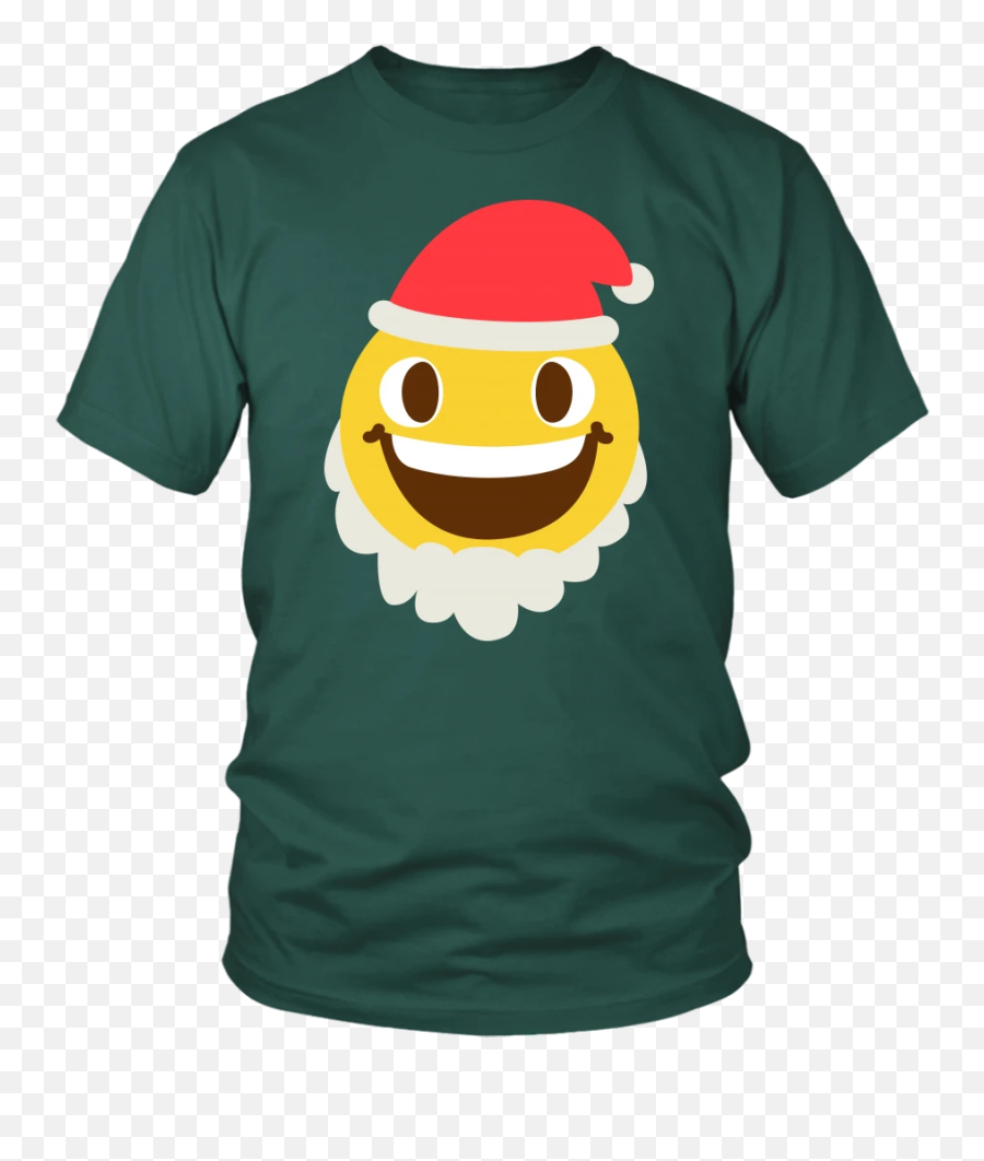 Cute Emoji Santa Claus Smile Shirts - Tennis Club Shirts,Emoji With Three Hearts