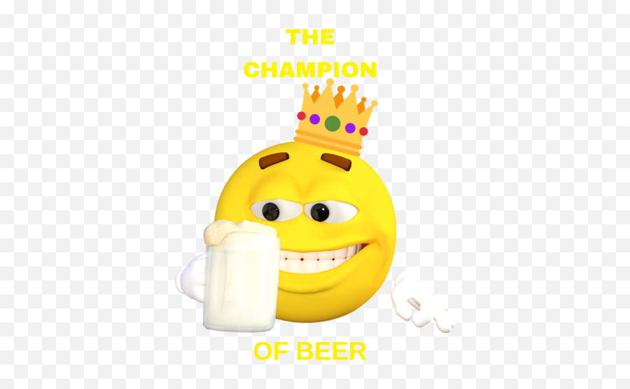 The Champion Of Beer - Drinking Emoji,Beer Drinking Emoticon