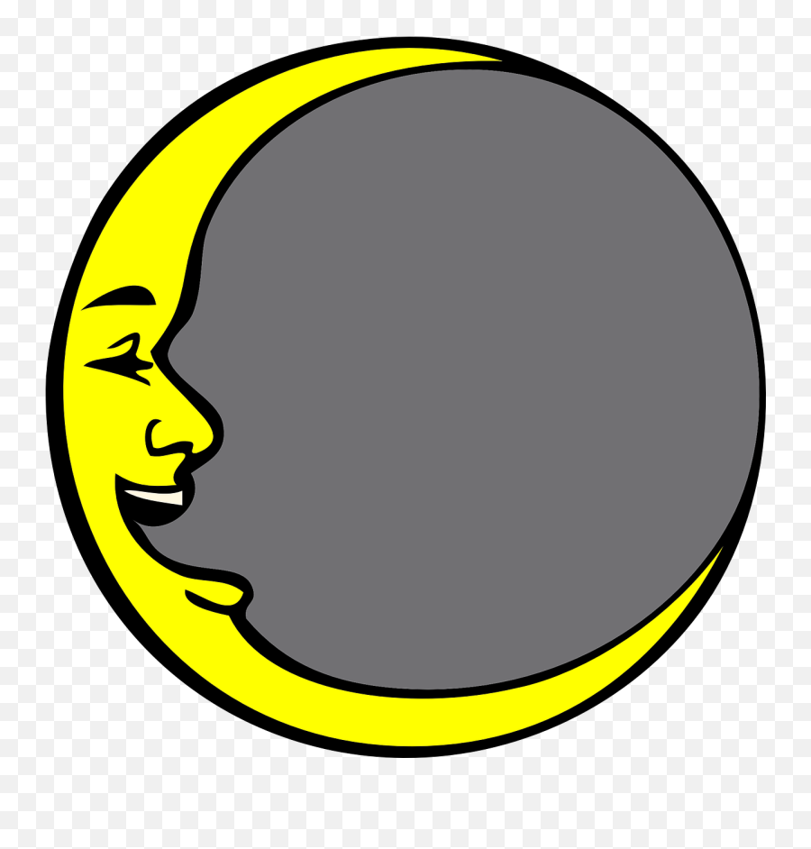 New Moon Face Laughing Circle Open - Moon In A Circle Emoji,Full Moon With Face Emoji