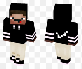 Download Derpy Steve With black hoodie Minecraft Skin for - Dark Arrow Emoji