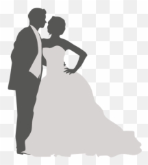 Transparent Png Svg Vector File - Wedding Couple Silhouette Danceing Free Emoji