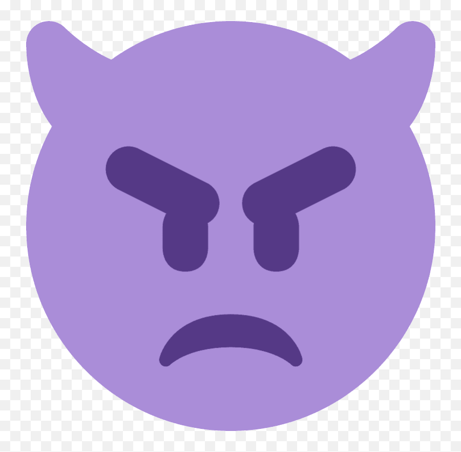 Angry Face With Horns Emoji Clipart Free Download - Smiling Imp Emoji,Angry Emoji Face