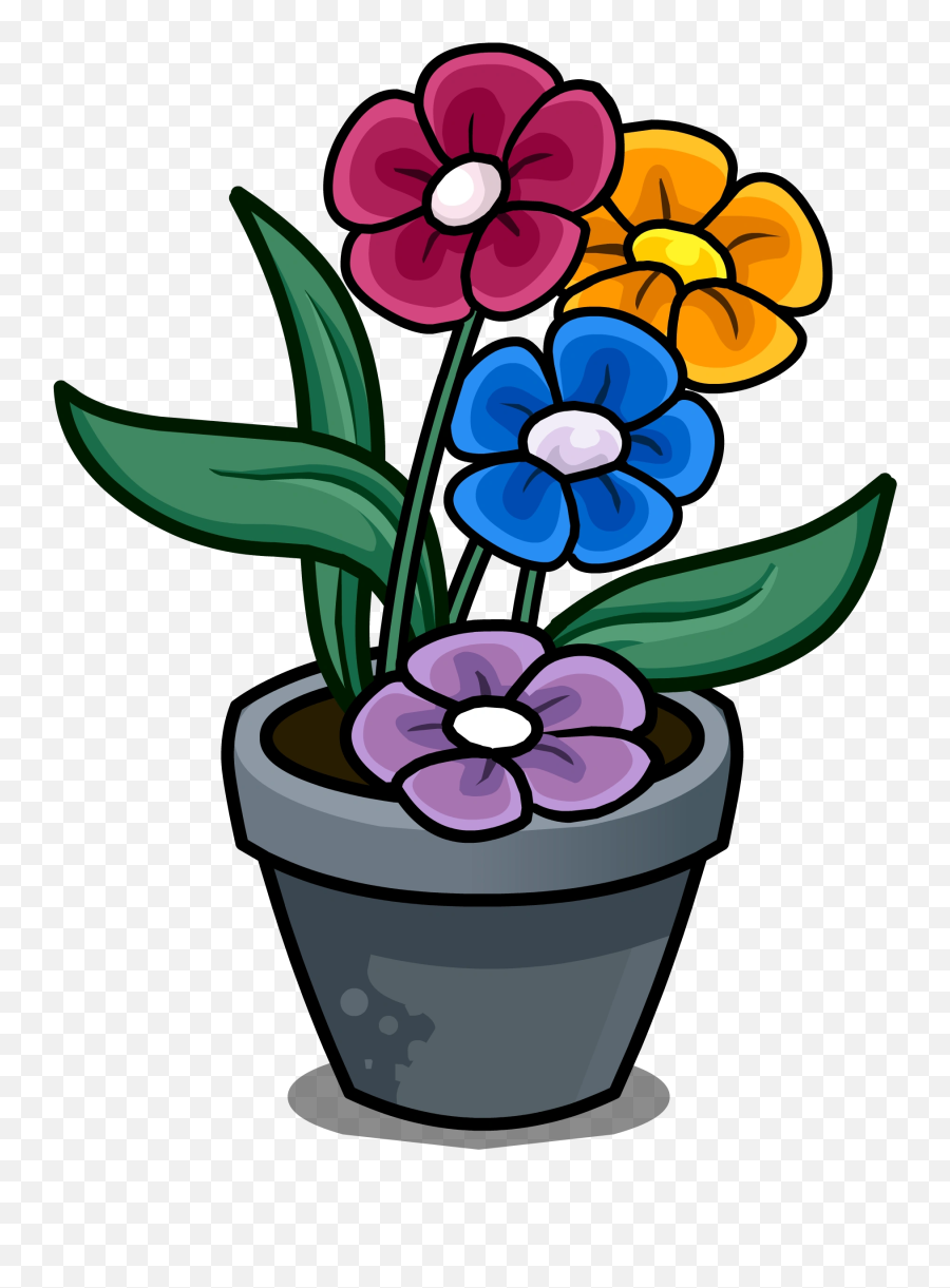 Flower Pot Club Penguin Wiki Fandom - Flowers Pot Drawing With Colour Emoji,Pot Emojis