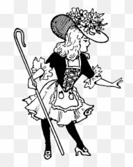 Homeless Clipart Black And White - Little Bo Peep Emoji