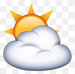 Sun Behind Cloud Emoji - Sun With Cloud Emoji,Sun Emoji