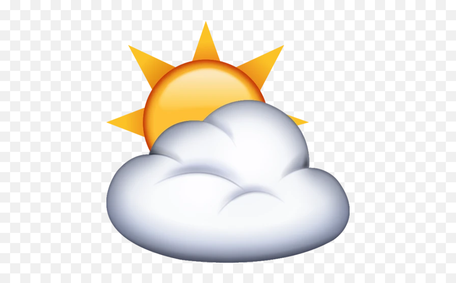 Sun Behind Cloud Emoji - Sun With Cloud Emoji,Sun Emoji