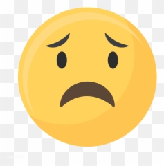Download Premium Png Of Frightened Face Emoticon Symbol Transparent Png - Smiley Emoji,Sad Face Emoji