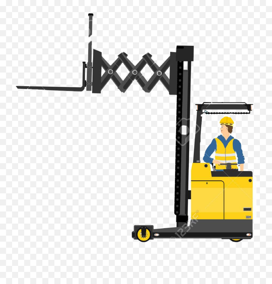 Warehouse Forklift Sticker - Reach Truck Vector Emoji,Forklift Emoji