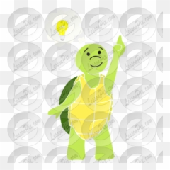 Idea Turtle Stencil For Classroom - Cartoon Emoji,Turtle Emoticon