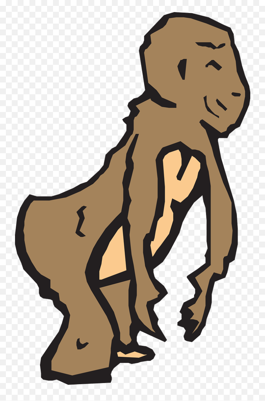 Strange Animal Leaning Chimp - Clip Art Emoji,Bat Emoji Android
