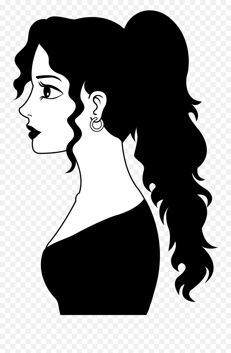 Drawing Clipart Career Woman Drawing - Black And White Woman Clip Art Emoji,Single Ladies Emoji