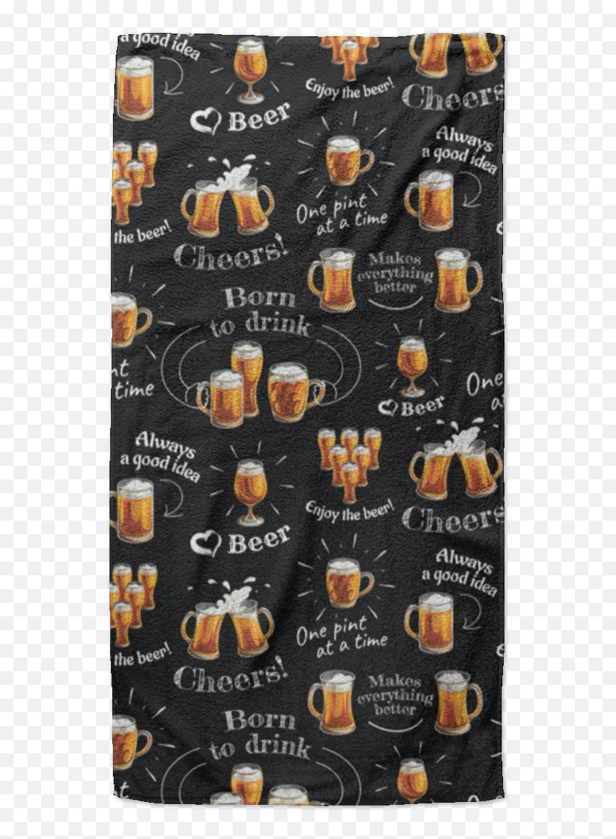 Beer Expressions High Quality Beach Towel - Beer Cocktail Emoji,Beer Drinking Emoticon