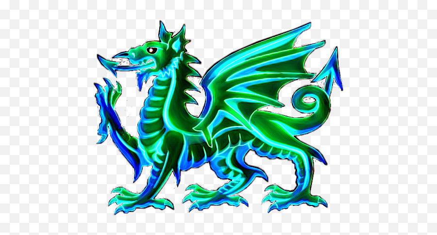 Dragon Welshdragon Wales Neonart - Illustration Emoji,Welsh Dragon Emoji
