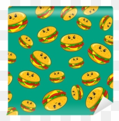 Abstract Seamless Pattern For Girls Or - Clip Art Emoji,Hamburger Emoticon