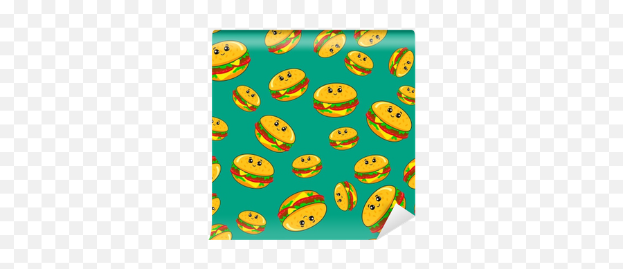Abstract Seamless Pattern For Girls Or - Clip Art Emoji,Hamburger Emoticon
