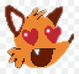 Pixel Pixelize Pixels Pixelart Fox Love Inlove Emoji - Cartoon,Fox Emoji