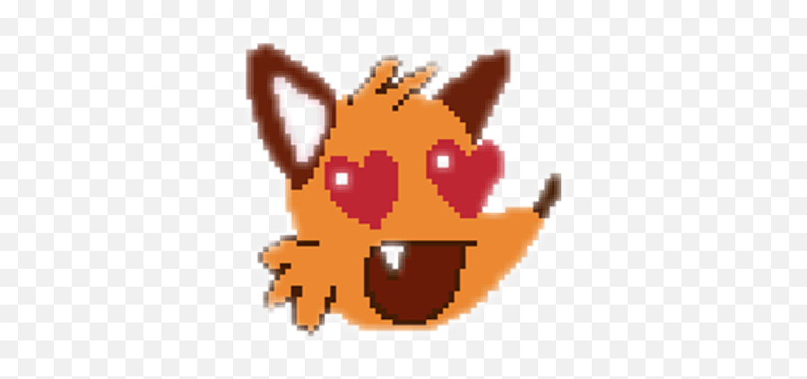 Pixel Pixelize Pixels Pixelart Fox Love Inlove Emoji - Cartoon,Fox Emoji