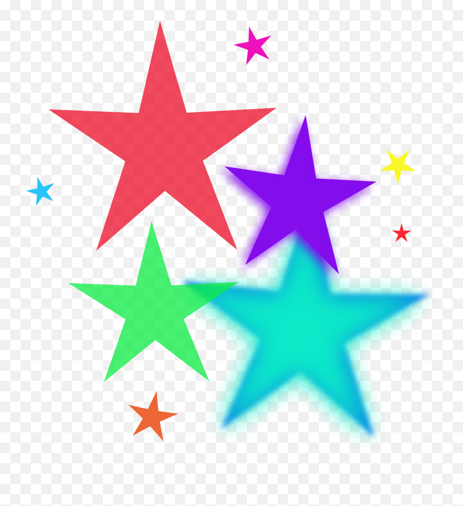 Colorful Stars Clipart - Colorful Stars Clipart Emoji,Glowing Star Emoji