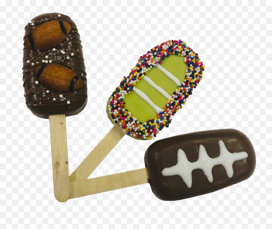 Football Cakesicles - Chocolate Emoji,Spatula Emoji