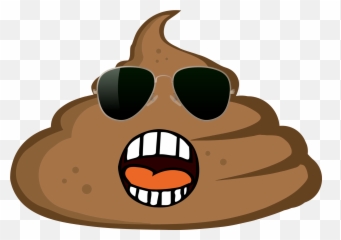 Poo Emoji Feces Clip Art Gif Glasses - Transparent Poop Png,Quill Emoji