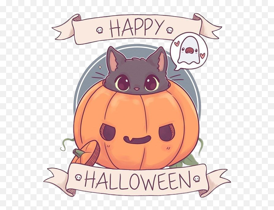 Happy Halloween Sticker Challenge On Picsart - Cute Kawaii Jack O Lantern Emoji,Happy Halloween Emoji