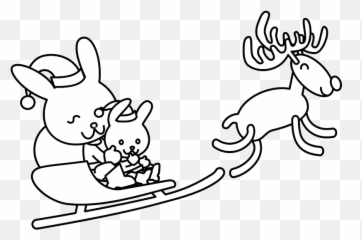 Clipart Rabbit Christmas Clipart Rabbit Christmas - Christmas Rabbit Colouring Pages Emoji,Bugs Bunny Emoji