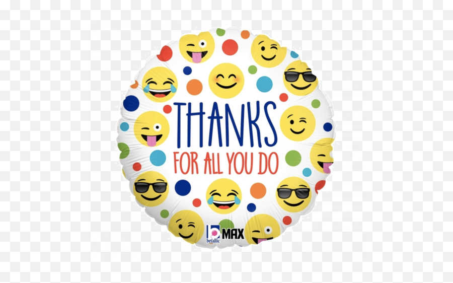 Betallic Foil 45cm 18 Thanks For All You Do Emoji - Thanks For All You Do Emoji,Onion Emoji