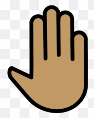 Raised back of hand emoji clipart Free download transparent - Transparent Hand