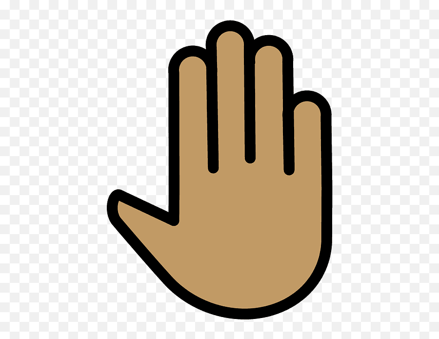 Raised Back Of Hand Emoji Clipart Free Download Transparent - Transparent Hand Raised,Raised Hand Emoji