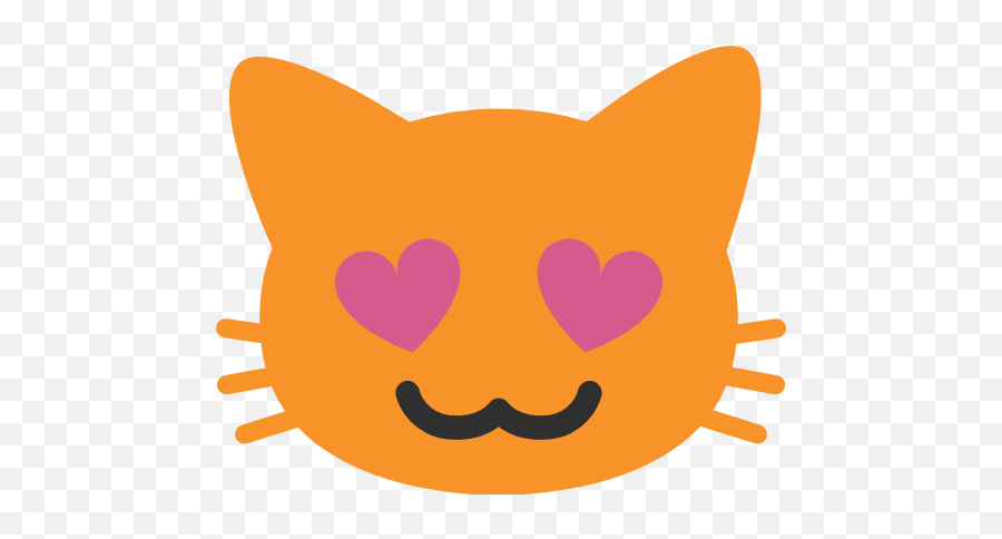 Smiling Cat Face With Heart - Heart Eyes Cat Emoji Android,Cat Emoji