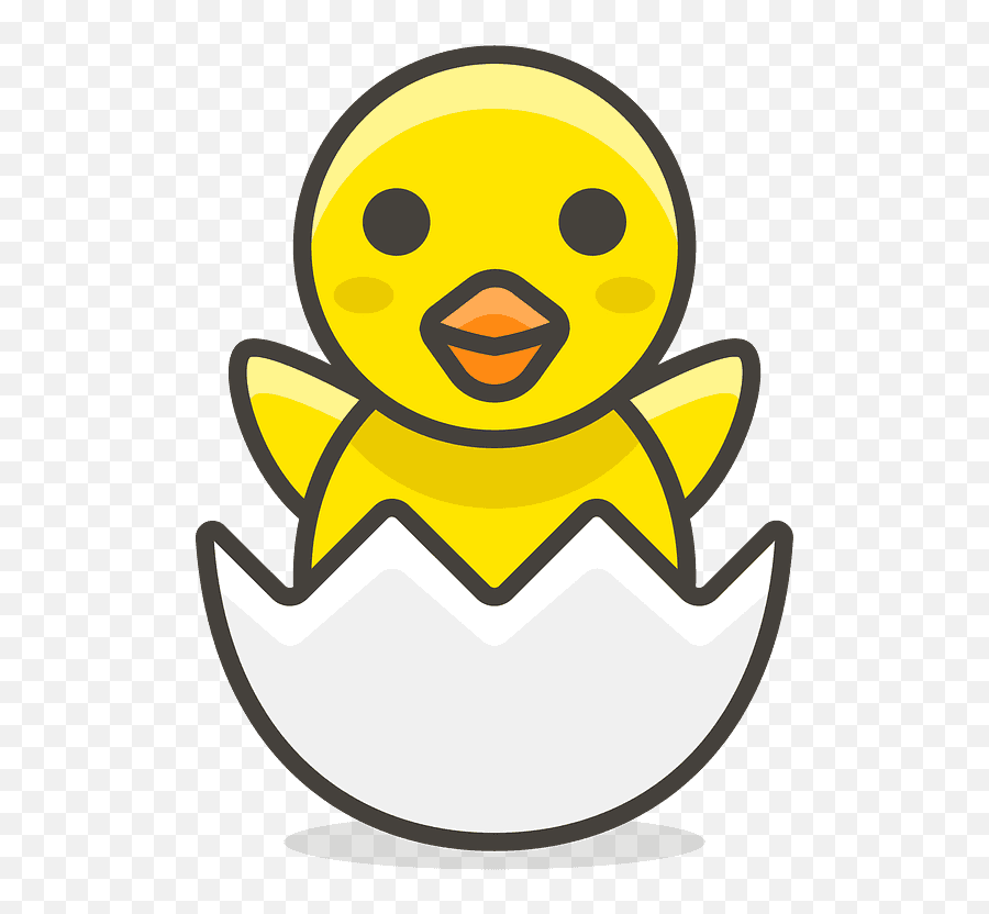 Hatching Chick Emoji Clipart Free Download Transparent Png - Pollito En Cascaron Dibujo,Sale Emoji